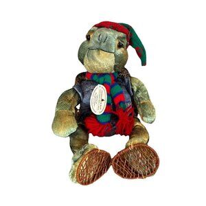 HOUSE OF LLOYD SHIVERIN' SHELLDON CHRISTMAS BEANBAG PLUSH SINGING TURTLE 1998